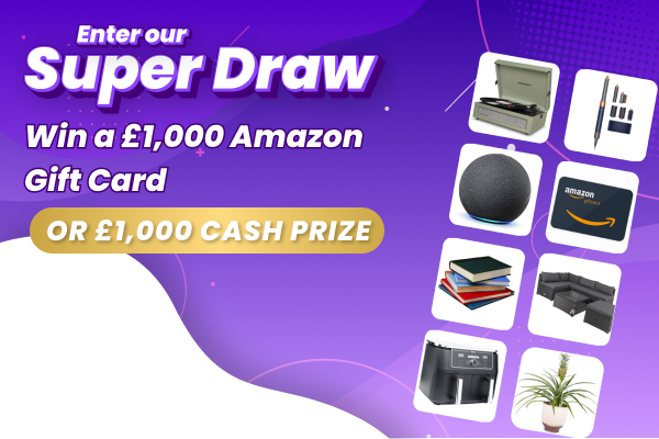 Win a £1,000 amazon gift card in One Lottery's June Super Draw